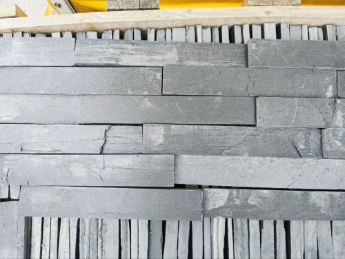 Плитка чёрная из натурального камня фасадная 30 см * 5 см, толщина 7 мм -30 мм купить в Протвино