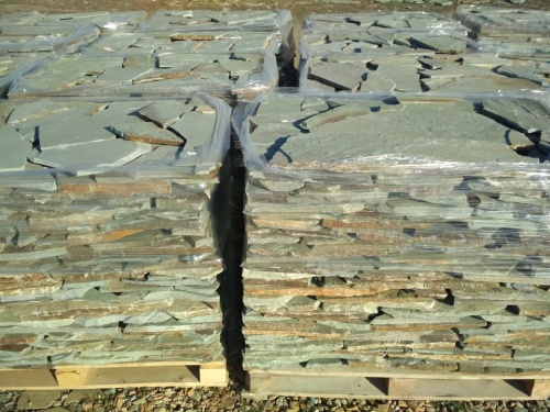 Плитняк златолит зелёный для цоколя, отмостки купить в Протвино