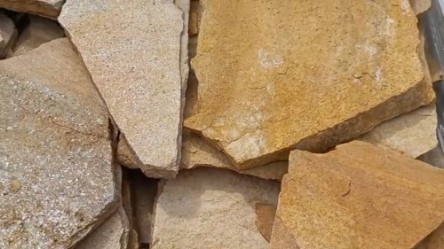 Плитняк златолит жёлтый для цоколя купить в Протвино