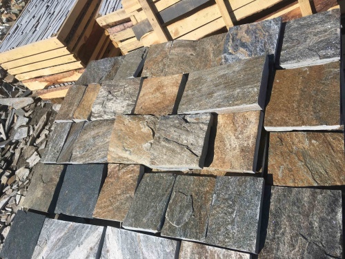 Плитка пилёная златолит Уральский для цоколя, отмостки купить в Протвино