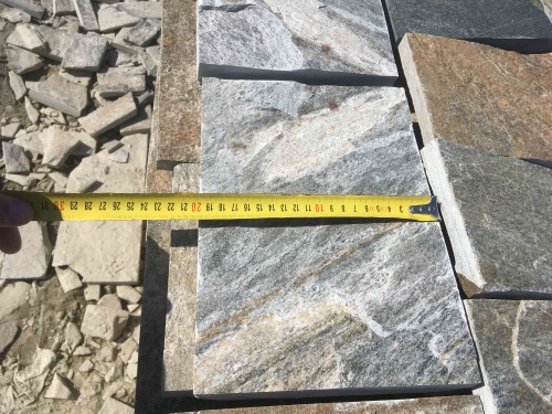 Плитка пилёная златолит Уральский для цоколя, отмостки купить в Протвино